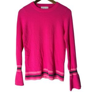 Design History Pink Cashmere Sweater Womens Sz S Flare Sleeve Quiet Luxury
